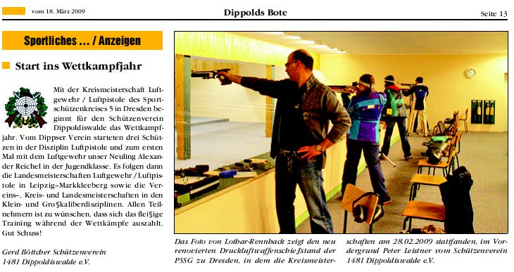 Kreismeisterschaft Lufzgewehr / Luftpistole SSK5 in Dresden