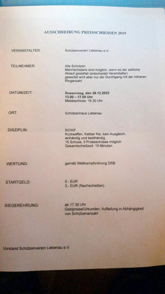 Ausschreibung Liebenau