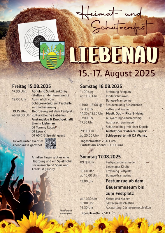 Schuetzenfest Liebenau - Programm