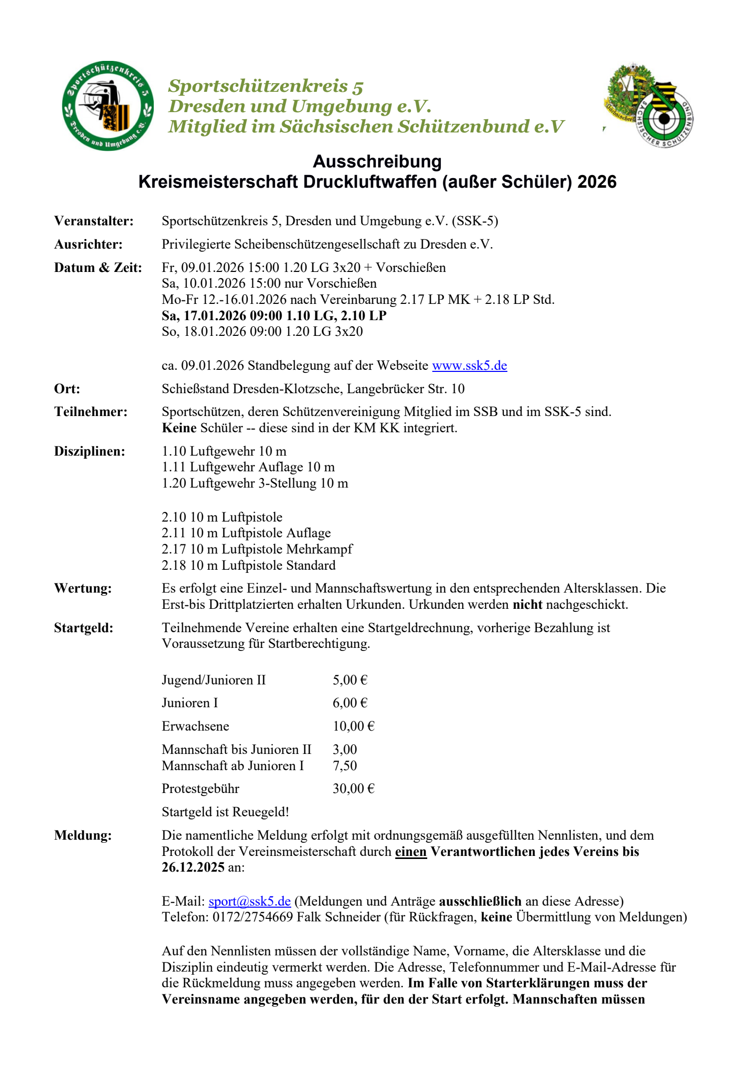 Kreismeisterschaften DLW