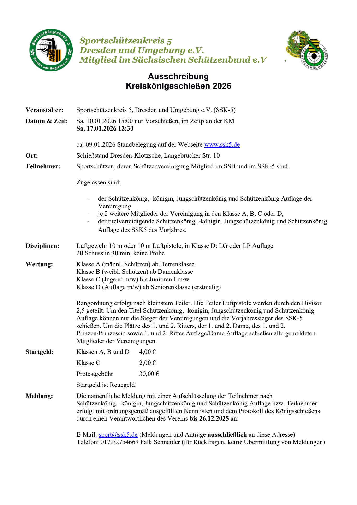 Kreiskönigsschießen