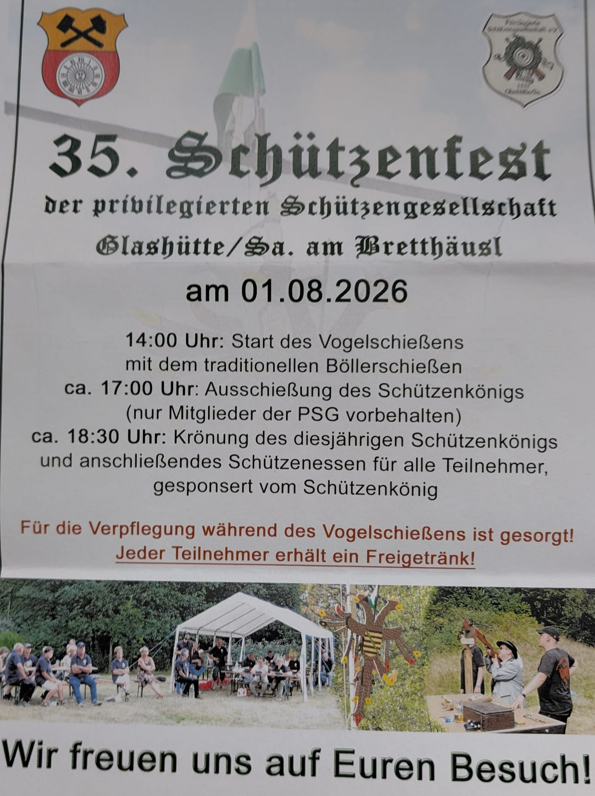 Einladung zum Vereinsfest in Glashütte