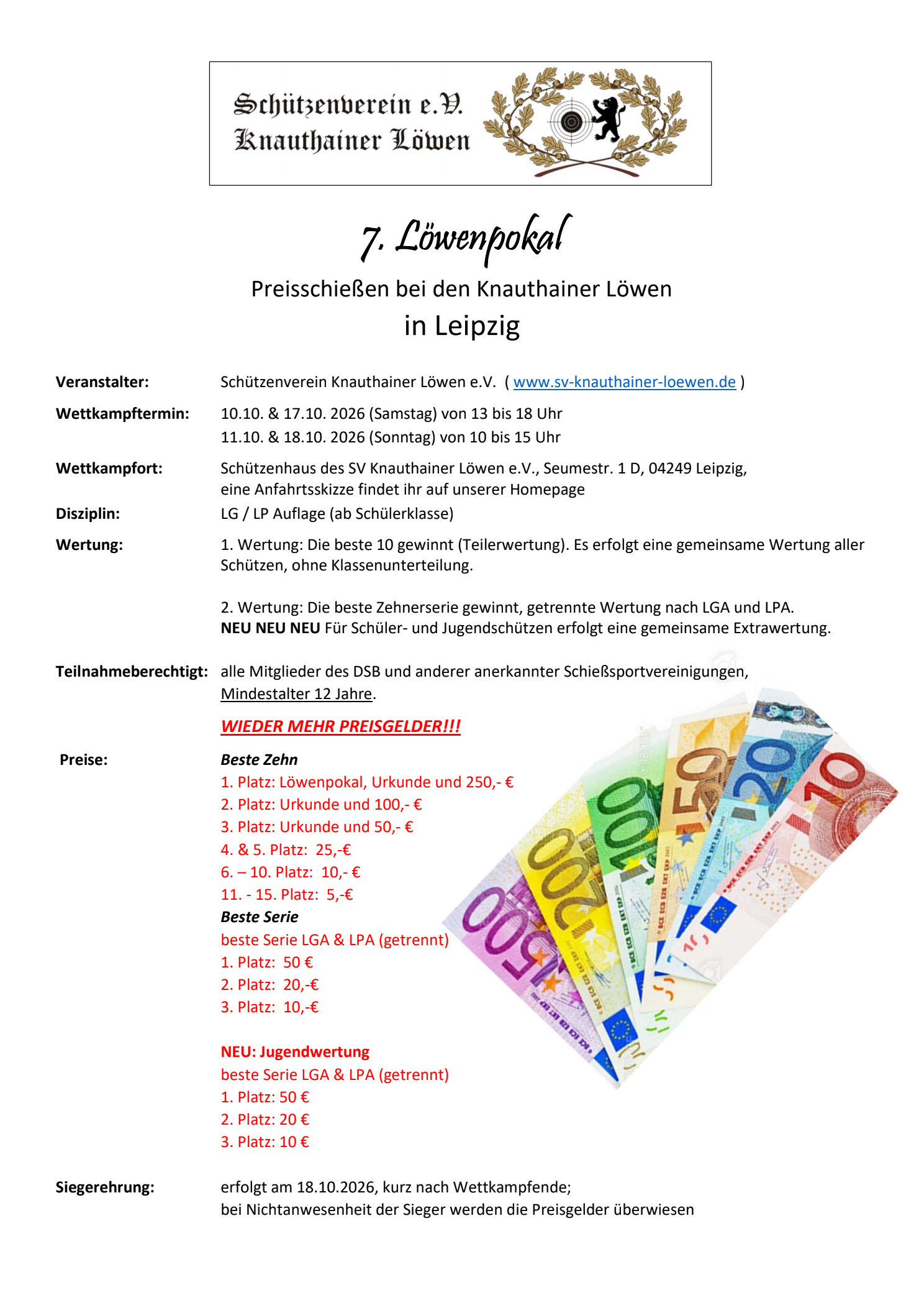 Einladung Löwenpokal
