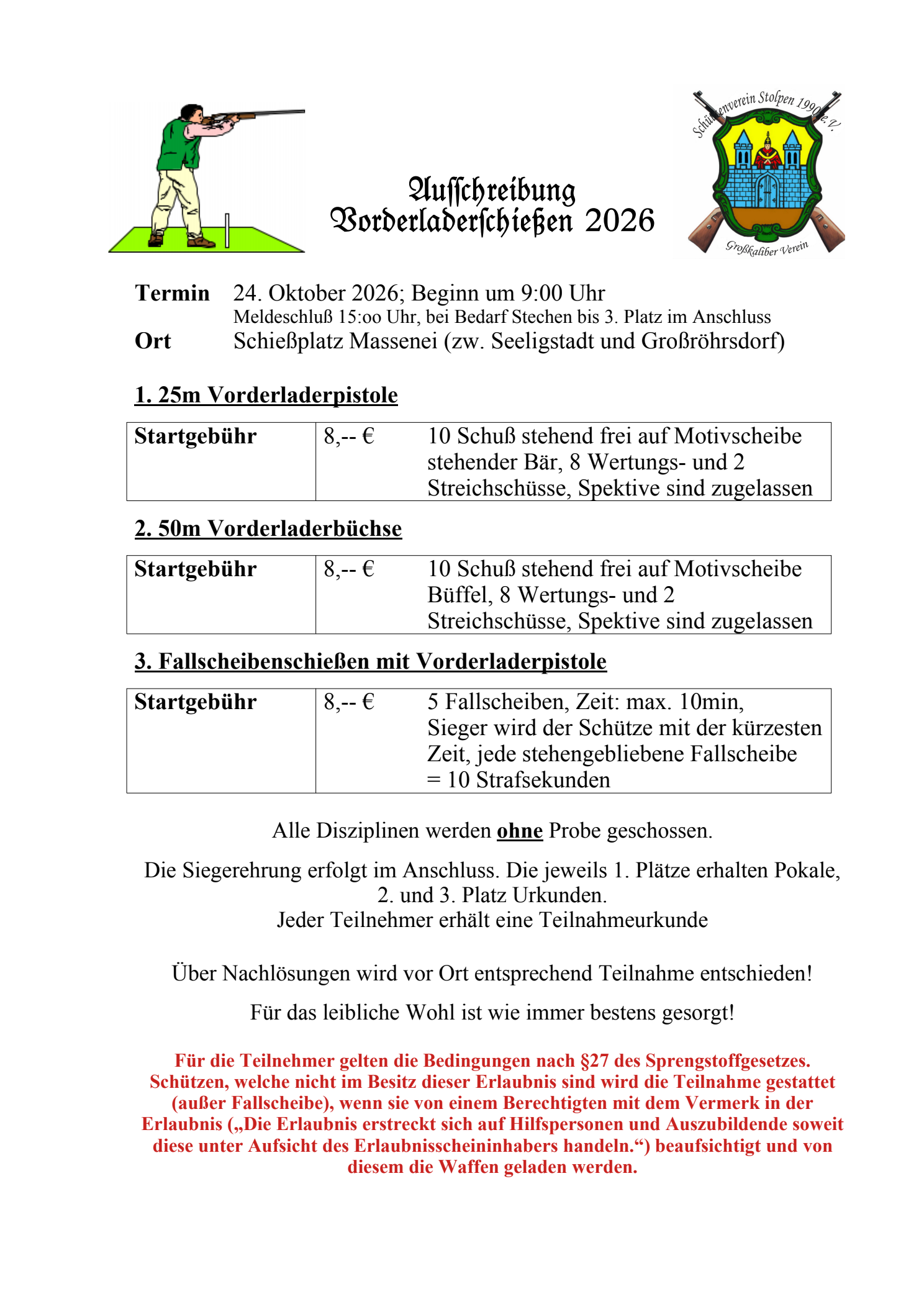 Vorderladerschießen 2026